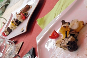 Gemüsespieße-essen